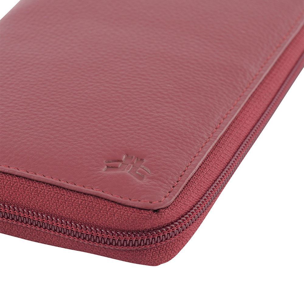 Women’s Natural Premium Cowhide Soft Leather, Zip around wallet Purse Eden - Picture 48 of 48