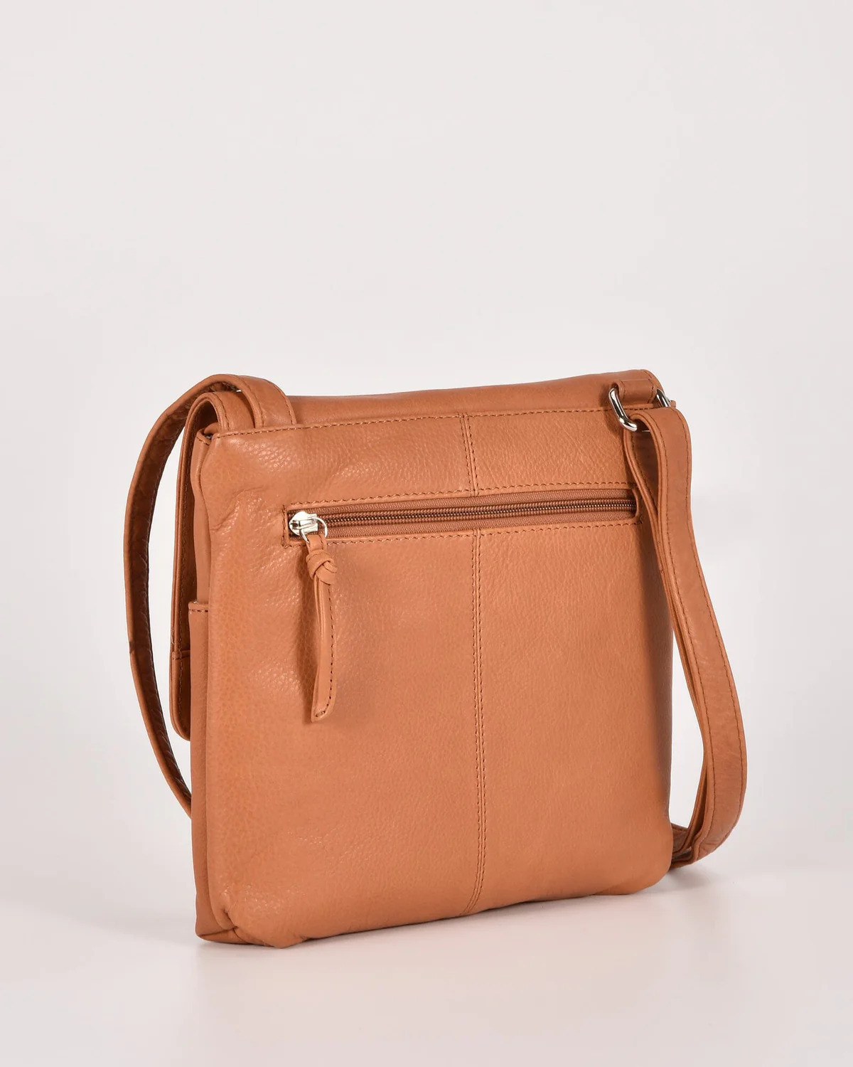 MariaKinz Soft Leather 4 Zipper Pockets Crossbody Purse and Handbag