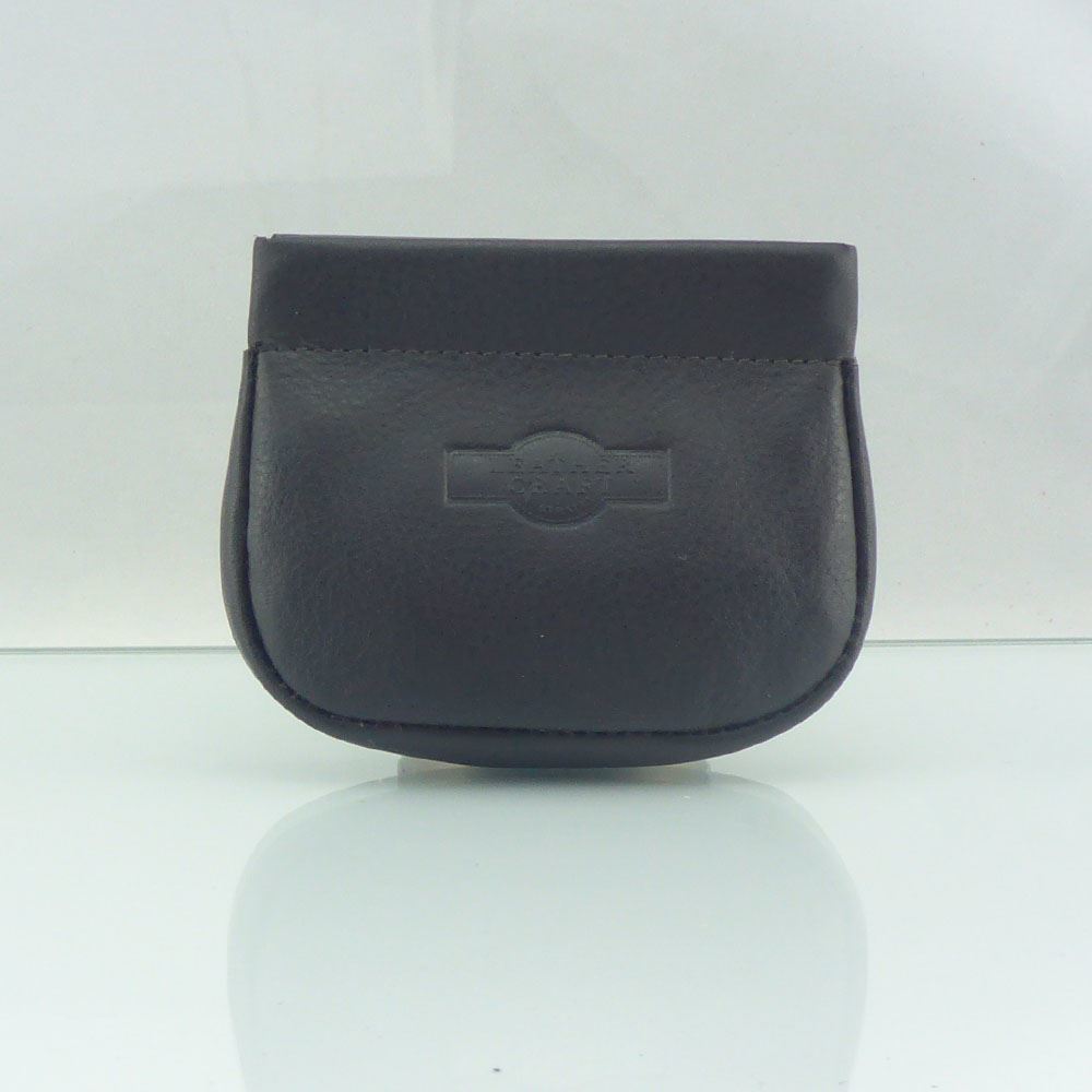 Men’s Genuine Soft Leather Coin Change Pouch Squeeze Purse Wallet Black