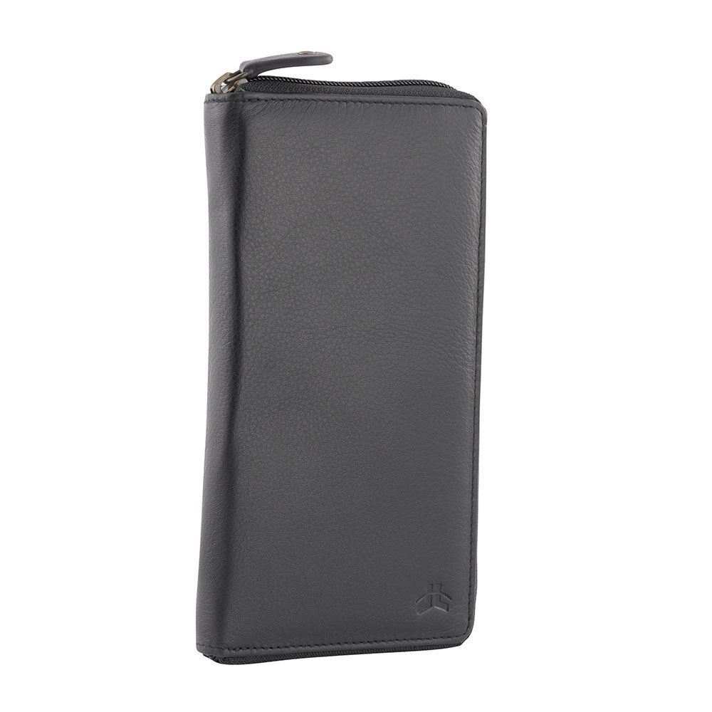 Women’s Natural Premium Cowhide Soft Leather, Zip around wallet Purse Eden - Picture 13 of 48