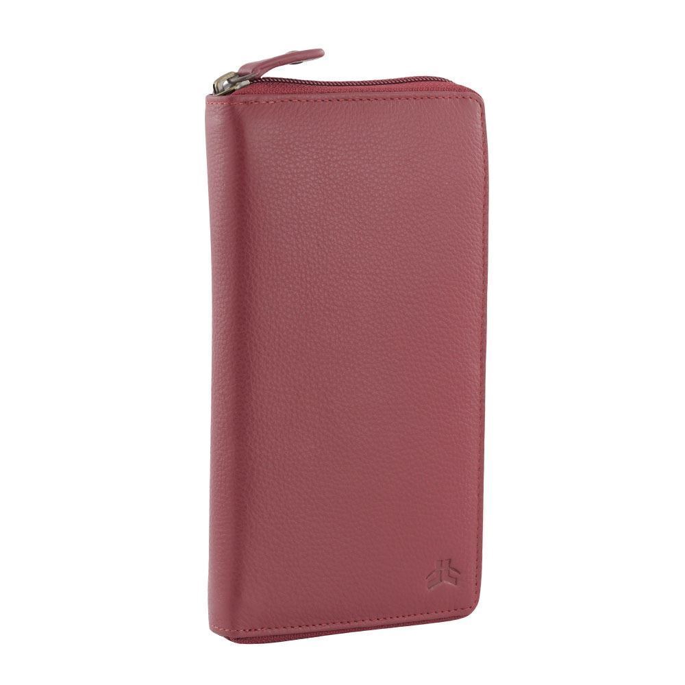 Women’s Natural Premium Cowhide Soft Leather, Zip around wallet Purse Eden - Picture 37 of 48
