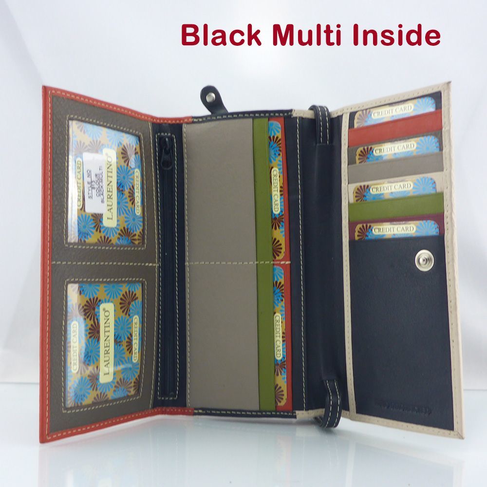 RFID Women’s Genuine Real Leather Clutch Wallet Purse Shoulder