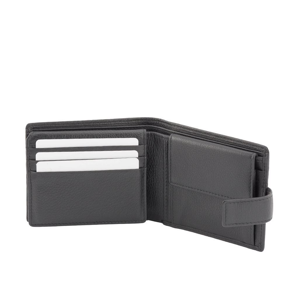 Men's Soft Genuine Leather Wallet RFID Blocking Bifold