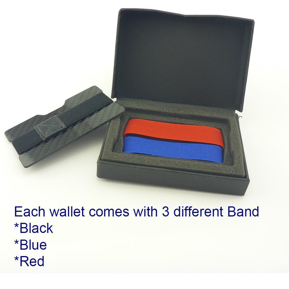 Carbon Fibre RFID protected Slim Card Wallet Money Clip Card Holder Minimalist - Picture 16 of 44