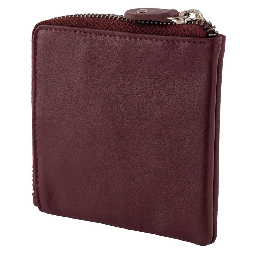 RFID Unisex Genuine Soft Leather Compact Slim Wallet Card Holder Zip Purse