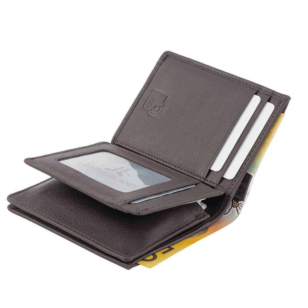 Men’s Genuine Leather RFID Protected Bi-Fold Wallet Business Card Holder-Ephesus - Picture 33 of 36