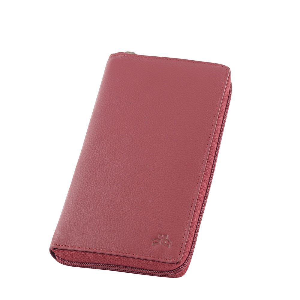 Women’s Natural Premium Cowhide Soft Leather, Zip around wallet Purse Eden - Picture 45 of 48