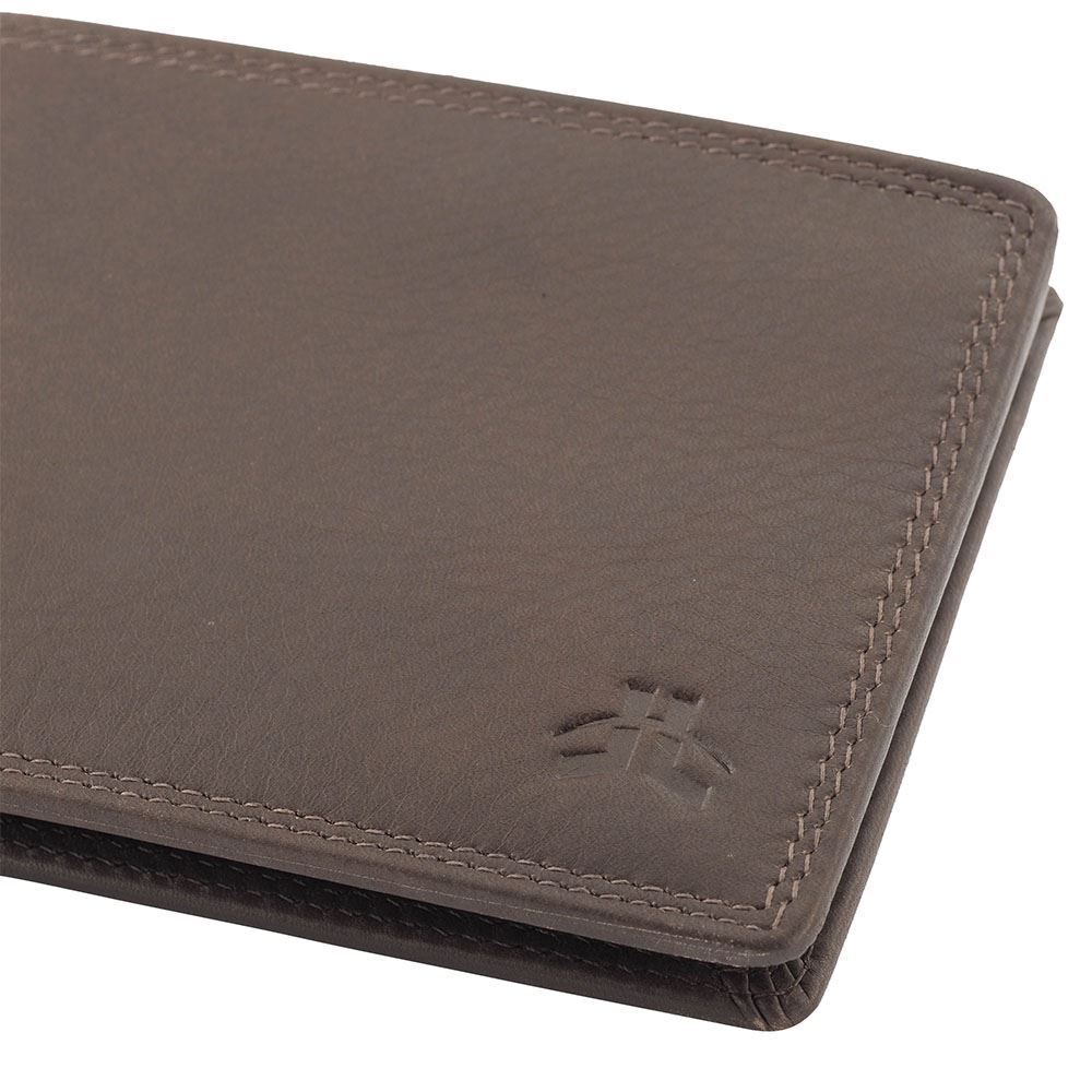 Men's Small Slim Wallet Genuine Soft Veg Tanned Leather RFID Blocking New - Picture 33 of 36