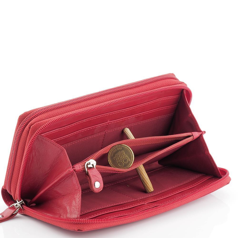 large double zipper wristlet