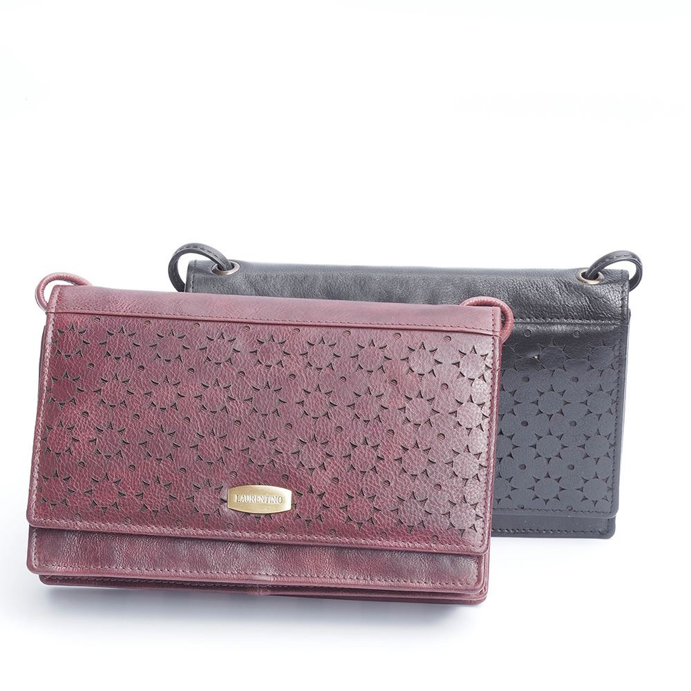 Genuine Leather Women’s Cross Body Organizer Bag RFID Protected