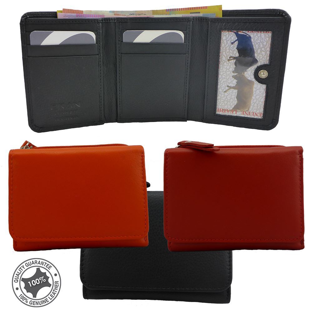 New Ladies Genuine Soft Leather Medium/Small Multi Colours Wallet/Coin Purse WL-1073