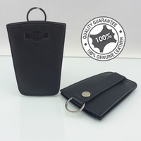 Mens Womens Genuine Full Grain Leather Slim Key Wallet Ultra Sleek 079 E-1