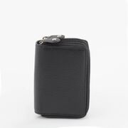 Genuine Full Grain Leather Double Zipped Key Holder Case 12 Keys Wallet 079-K-12