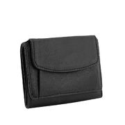 Genuine Leather Trifold Wallet Small Jeans Pocket Wallet Card Holder Coin Purse Unisex