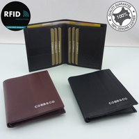RFID Genuine Leather Unisex Slim  2 fold Credit Card Wallet Notes Multi Colours 6 Crads
