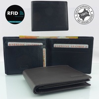 RFID Men's Genuine Full Grain Premium Leather RFID Protected Large Wallet New 59102