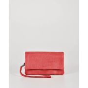 Women’s Soft Leather Fold Over Wallet with Hand Strap