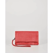 Women’s Soft Leather Fold Over Wallet with Hand Strap