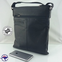 Genuine Leather Large Handbag Shoulder Crossbody Messenger Sling Bag Black New