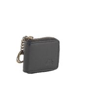 Genuine Soft Leather Unisex Coin Change Pouch Zip Purse