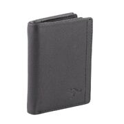 Genuine Bi-Fold Full Grain Leather RFID Protected Wallet Black