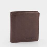 Genuine 2 Fold Full Grain Leather RFID Protected Wallet with Money Clip Tan