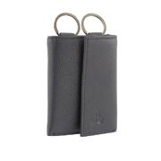 Unisex Genuine Full Grain Leather Key Holder Case 6 Keys Wallet