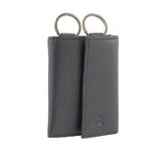 Unisex Genuine Full Grain Leather Key Holder Case 6 Keys Wallet