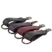 Unisex Genuine Leather Strap Keychain Key Ring Belt Loop Key Holder