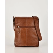 Men's Genuine Leather Cowhide Small Satchel Shoulder Messenger Bags Cross Body