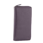Eden- Natural Premium Cowhide Soft Leather, Zip around wallet.