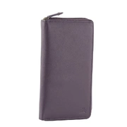 Eden- Natural Premium Cowhide Soft Leather, Zip around wallet.