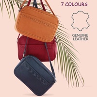 Soft Leather Camera Bag Crossbody