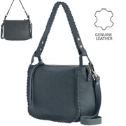 Women's Genuine Soft Leather Nora Whipstitch Crossbody/Shoulder Bag