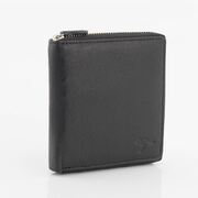 RFID Men’s Genuine Full Grain Soft Cowhide Leather Zip Around Wallet