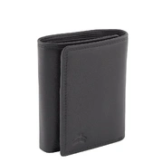 Men’s Genuine Cowhide Soft Leather RFID 9 Cards Tri-Fold Wallet