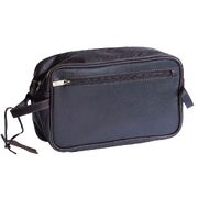 Men’s Genuine Natural Waxed Leather Travel Wash Bag 