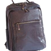 Unisex Genuine Rugged Leather Large Laptop Backpack