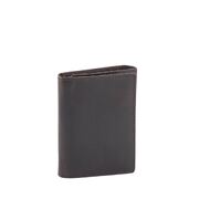Genuine 3 Fold Full Grain Leather RFID Wallet Brown 8 Cards
