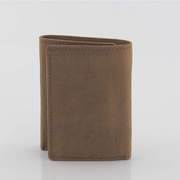 Genuine 3 Fold Full Grain Leather RFID Wallet Camel 9 Cards
