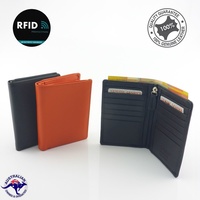 RFID Genuine Soft Leather Slim Unisex Card Wallet