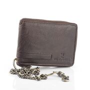 Men's RFID Blocking Rugged Leather Biker’s Wallet with Chain