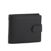 New Genuine Full Grain Premium Cowhide Leather RFID Wallet Black 12 Card Slots 