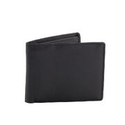 RFID New Genuine Full Grain Premium Cowhide Leather Wallet Black 7 Card Slots W384