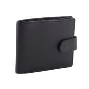 Full Grain Leather RFID Protected  Wallet Black 8 Cards, W393, Oran