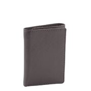 Genuine 3 Fold Full Grain Leather Wallet Brown RFID 8 Cards