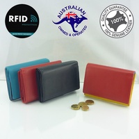 RFID New Women’s Full Grain Genuine Leather Multi Colours Wallet/Coin Purse Medium